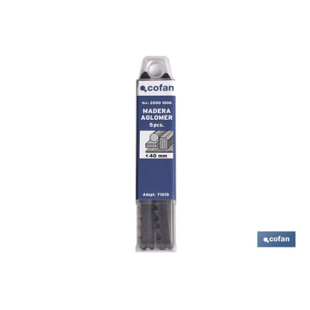 SIERRAS CALAR (5 PCS) MADERA/AGLOMERADO T101D X HCS X 75 X 4-5.2MM (PACK: 1)
